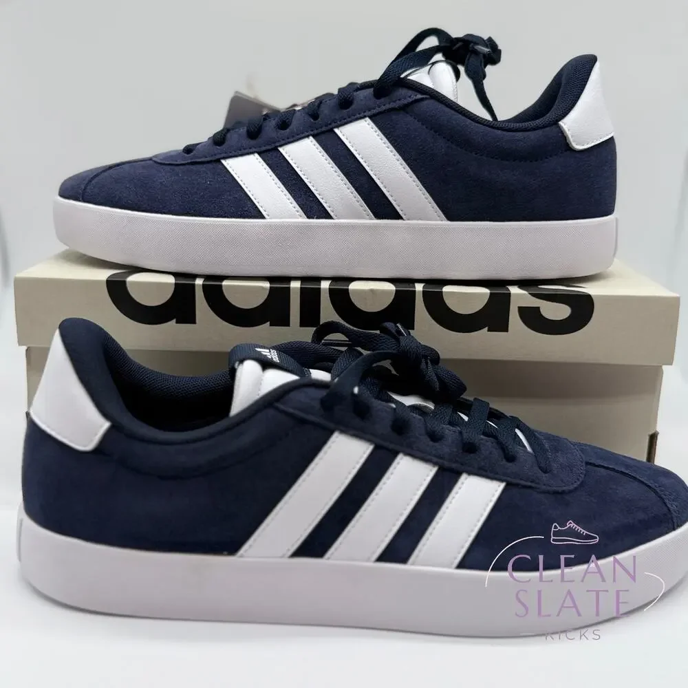 Adidas VL Court 3.0 Navy Blue/White Suede Men's 11.5 NIB